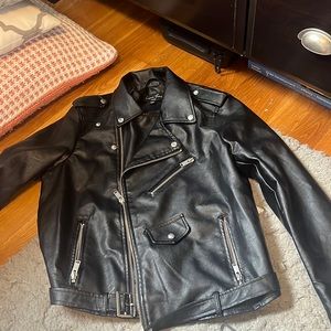 Black leather jacket